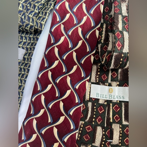 Vintage Silk Necktie 4" Tie  LOT OF 5 Art Deco Abstract Geometric USA - Picture 10 of 11